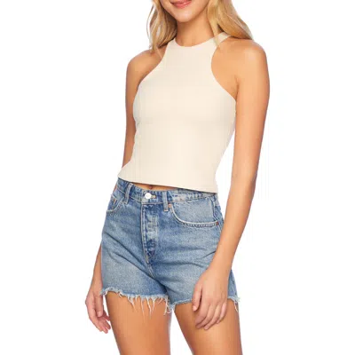Susana Monaco Extreme Racerback Tank Top In Blanched Almond