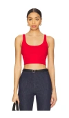 Susana Monaco Cropped Camisole Top In 完美红