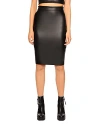Susana Monaco Faux Leather Pencil Skirt In Black