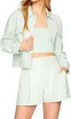 Susana Monaco Pebble Weave Button-up Jacket In Multi