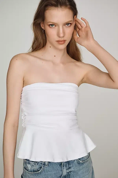 Susana Monaco Flared Tube Top In White