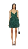 Susana Monaco Flower Texture Dress In Green
