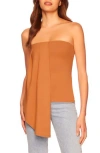 Susana Monaco Front Drape Tube Top In Caramel