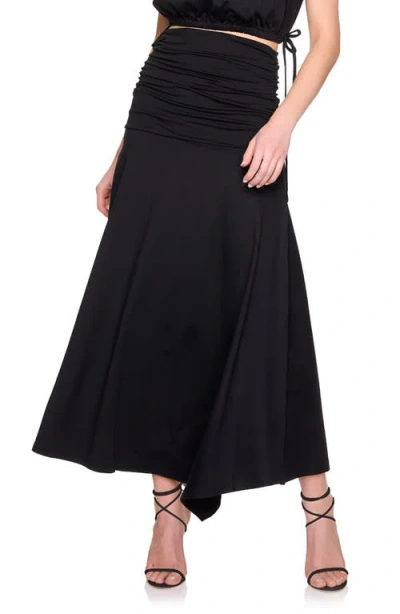 Susana Monaco Gathered Midi Skirt In Gold