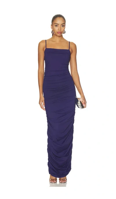 Susana Monaco Gathered String Dress In Blue
