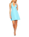 Susana Monaco Halter Flare Dress In Aquarium