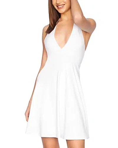 Susana Monaco Halter Flare Dress In White