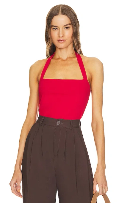 Susana Monaco Halter Top In Perfect Red