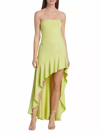 Susana Monaco High Low Rube Ruffle Dress In Citrine In Multi