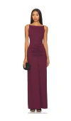 Susana Monaco High Neck Dress In Malbec