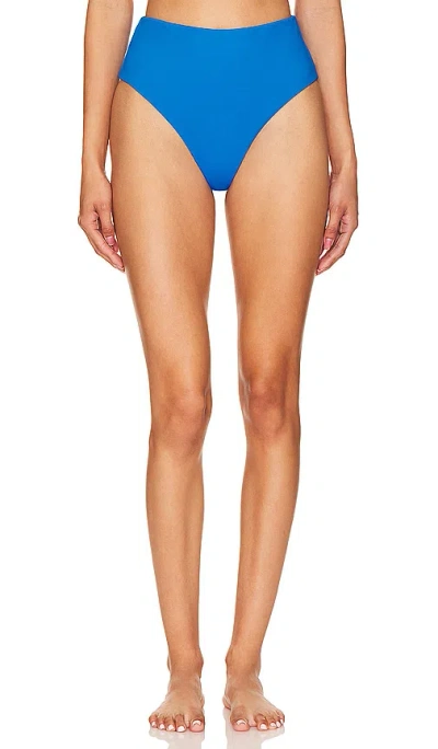 Susana Monaco High Waisted Bikini Bottom In Cobalt