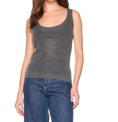 Susana Monaco Light Merino Sweater Tank Top In Melange Grey In Gray