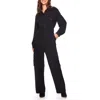 Susana Monaco Long Sleeve Cargo Jumpsuit In Black