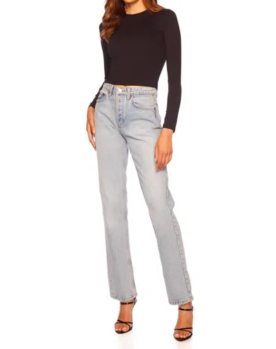 Susana Monaco Long Sleeve Crew Sweater In Black