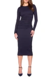 Susana Monaco Long Sleeve Midi Dress In Black