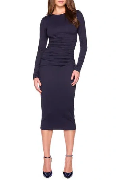Susana Monaco Long Sleeve Midi Dress In Black