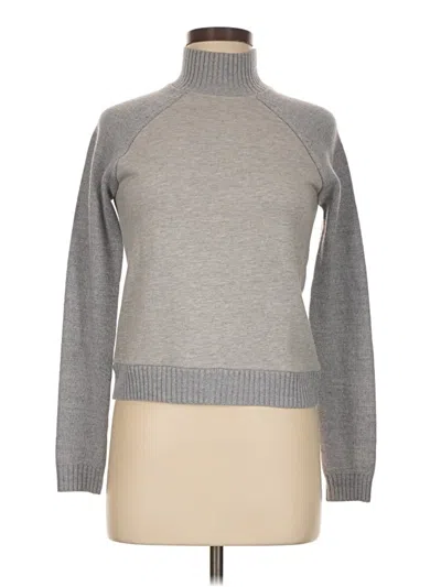 Pre-owned Susana Monaco Long Sleeve Top Gray Turtleneck Tops