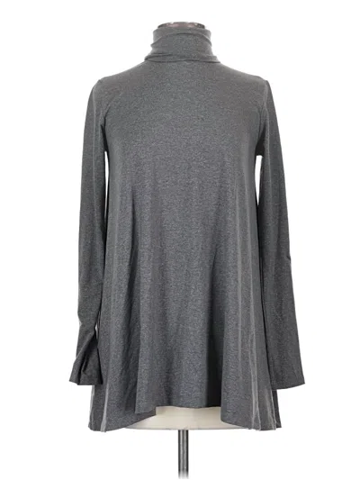Pre-owned Susana Monaco Long Sleeve Top Gray Turtleneck Tops
