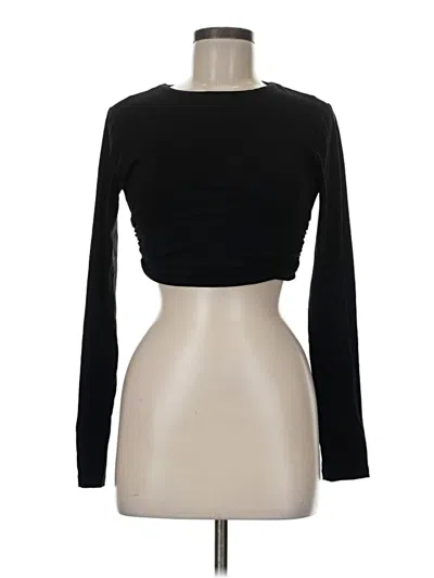 Pre-owned Susana Monaco Long Sleeve T-shirt In Black