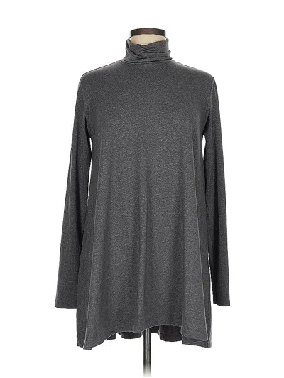 Pre-owned Susana Monaco Long Sleeve Turtleneck In Gray