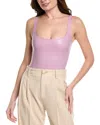 Susana Monaco Low Back Tank Bodysuit In Pink