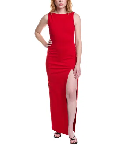 Susana Monaco Low-back Tank Slit Maxi Dress In Red