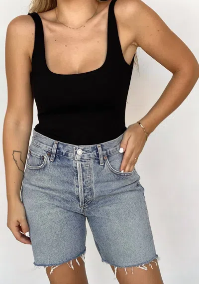 Susana Monaco Low Back Thong Bodysuit In Black