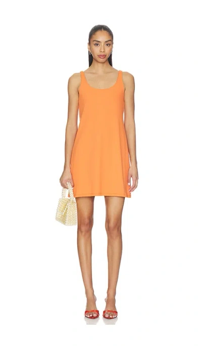Susana Monaco Low Tank Shift Dress In Orange