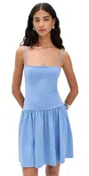 Susana Monaco Low Waist Flare String Dress In Sky