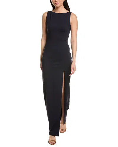 Susana Monaco Low-back Tank Slit Maxi Dress In Black