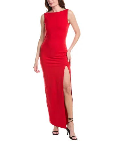 Susana Monaco Low-back Tank Slit Maxi Dress In Red