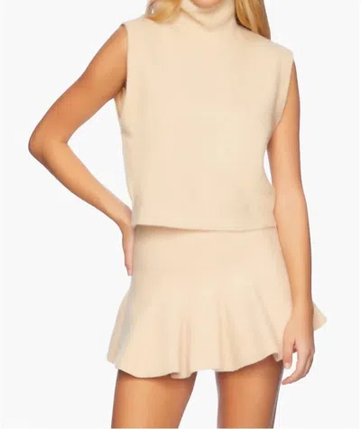 Susana Monaco Mapache Flare Sweater Miniskirt In Belgian Creme In Neutral