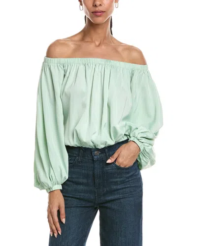 Susana Monaco Matte Satin Bodysuit In Green