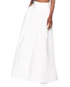 Susana Monaco Drop Waist Cotton Poplin Maxi Skirt In Sugar