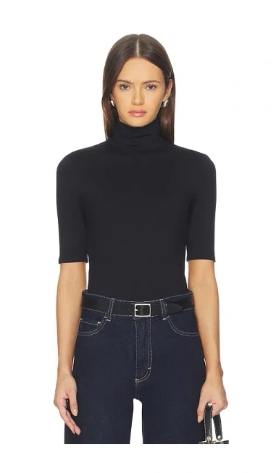SUSANA MONACO MOCK NECK ELBOW SLEEVE TOP