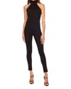 Susana Monaco Mock Neck Crop Jumpsuit In Black