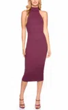 Susana Monaco Mock Neck Body-con Midi Dress In Multi