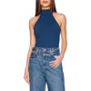 Susana Monaco Mock Neck Sleeveless Top In Stratus