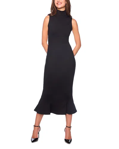 Susana Monaco Mock Neck Trumpet Dress In Black