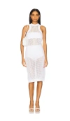Susana Monaco Netting Racer Tank Dress In White