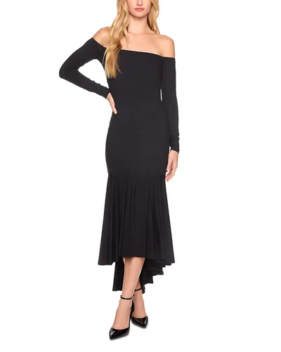 Susana Monaco Off The Shoulder High Low Dress In Black