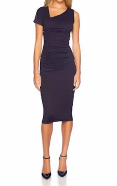 Susana Monaco One Arm Dolman Sleeve Dress In Navy Blue