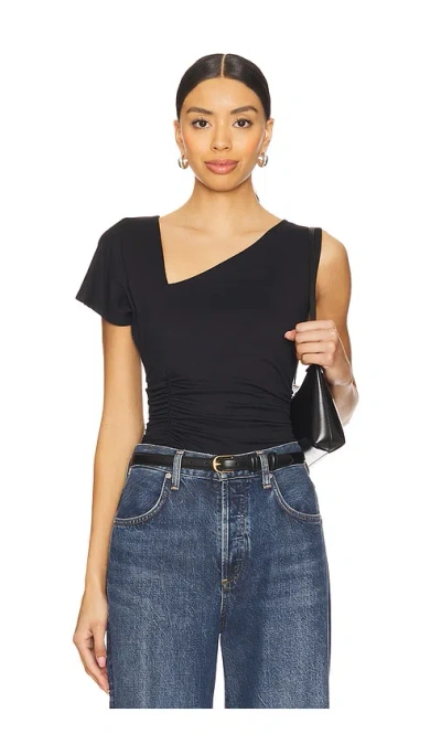 Susana Monaco One Arm Dolman Top In 黑色