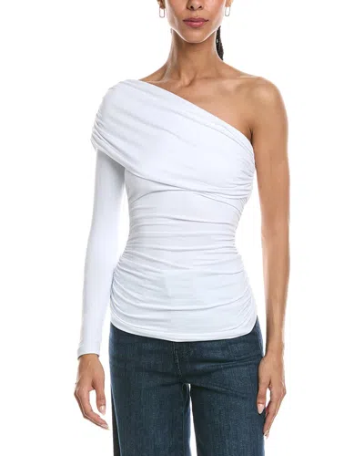 Susana Monaco One Arm Off Shoulder Top In White