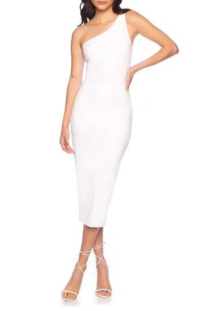 Susana Monaco One-shoulder Body-con Midi Dress