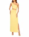 Susana Monaco One Shoulder Cut Out Maxi Dress In Lemon Zest In Yellow