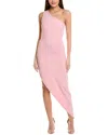 Susana Monaco One-shoulder Side Gathered Midi Dress