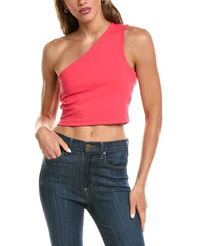 Susana Monaco One-shoulder Strap Back Top In Pink