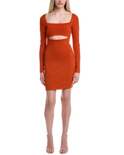 Susana Monaco Open Back & Front Mini Dress In Orange