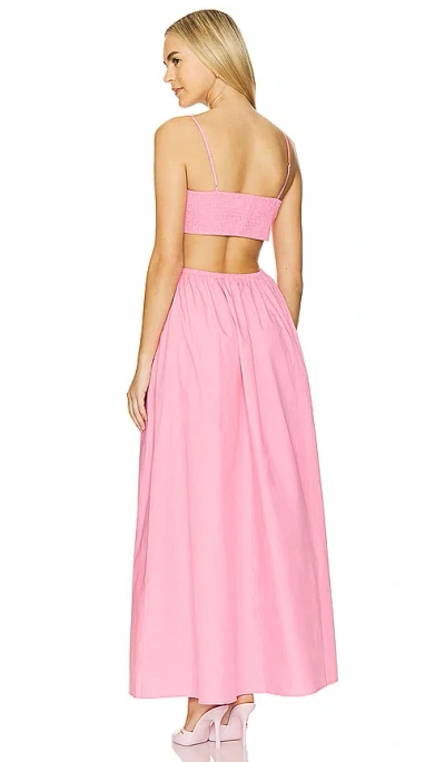 Susana Monaco Open Back Maxi Dress In 粉色